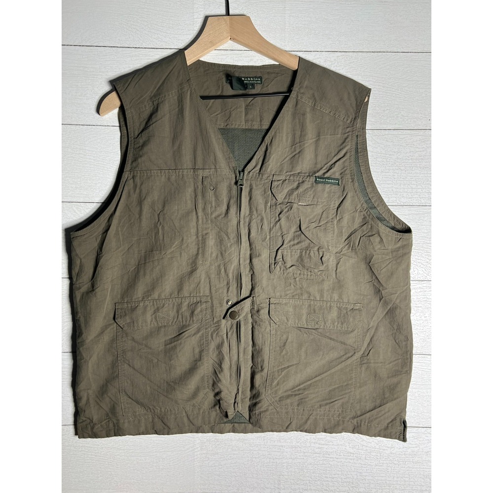 Royal Robbins Mens Large Vest Utility Outdoor Travel Fishing Hunting Cargo Zip